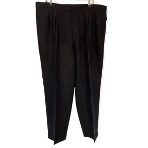 Perry Ellis Portfolio Pleated Black Slacks w/Cuff, 42x29, Medium Weight‌